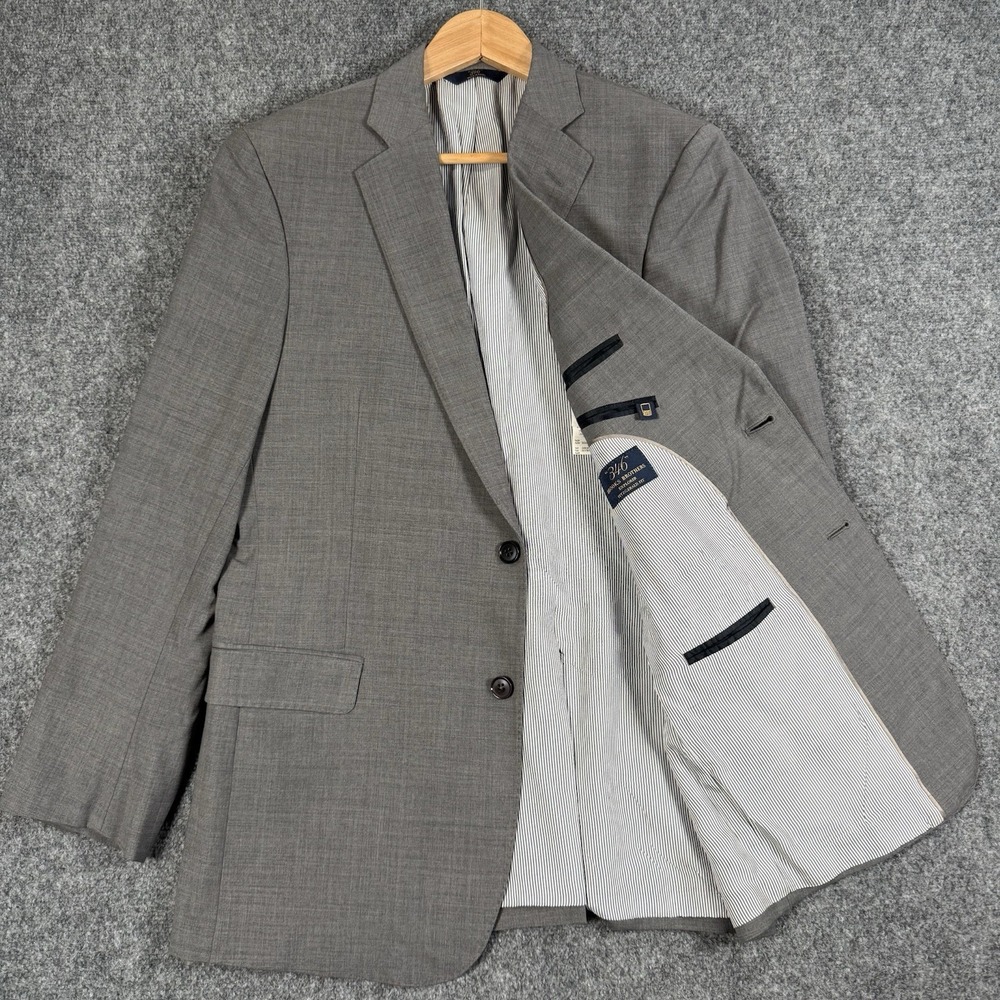 Brooks Brothers 346 Suit Jacket Mens 40R Gray Explorer Fitzgerald Fit Wool Blend